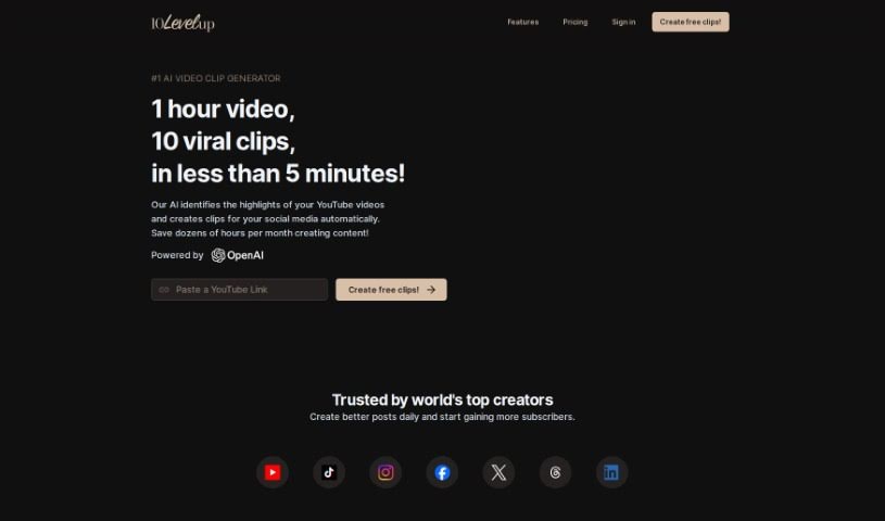 Screenshot of 10LevelUp