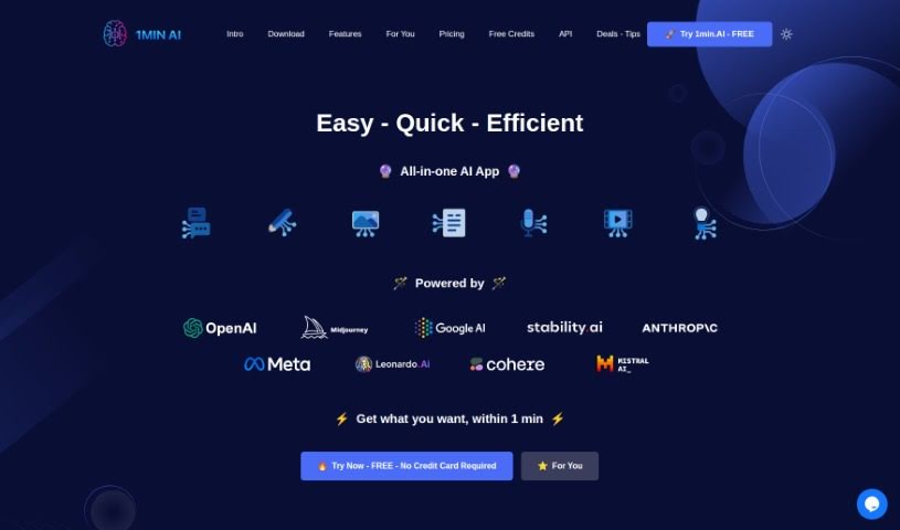 Screenshot of 1Minai