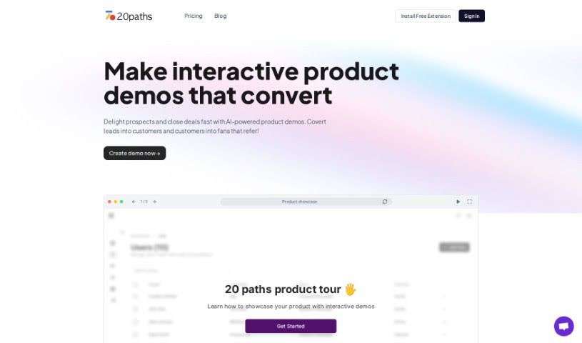 Screenshot of 20Paths