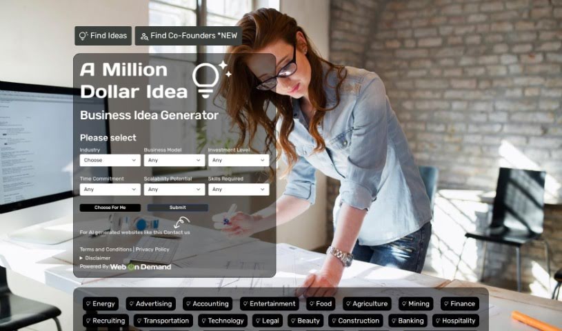 Screenshot of A Million Dollar Idea