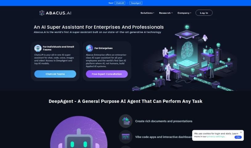Screenshot of Abacus.ai