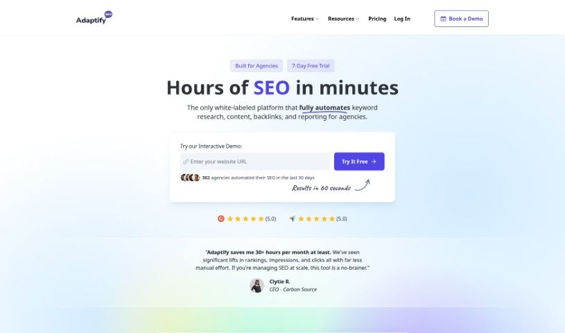 Screenshot of Adaptify