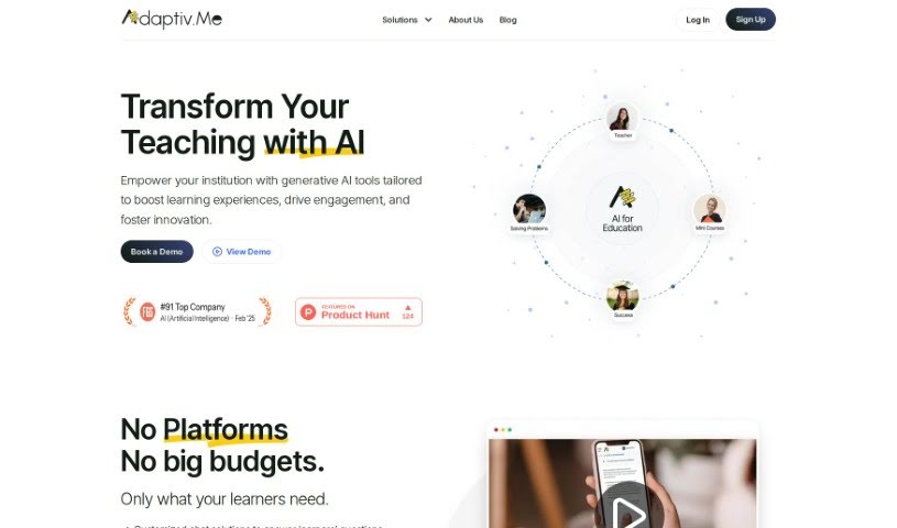 Screenshot of Adaptiv Me