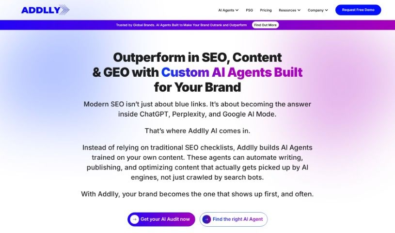 Screenshot of Addlly AI