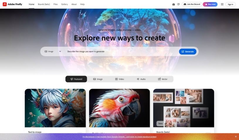 Screenshot of Adobe Firefly