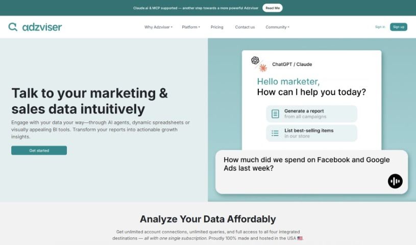 Screenshot of Adzviser