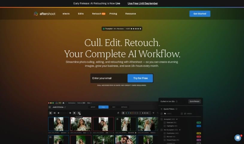 Screenshot of Aftershoot