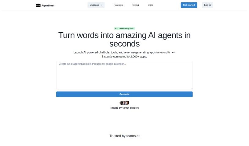 Screenshot of Agenthost