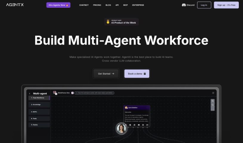 Screenshot of AgentX