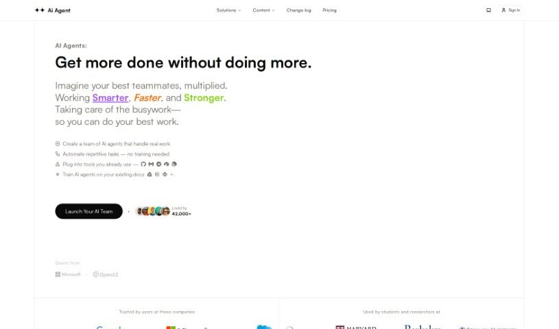 Screenshot of AI Agent