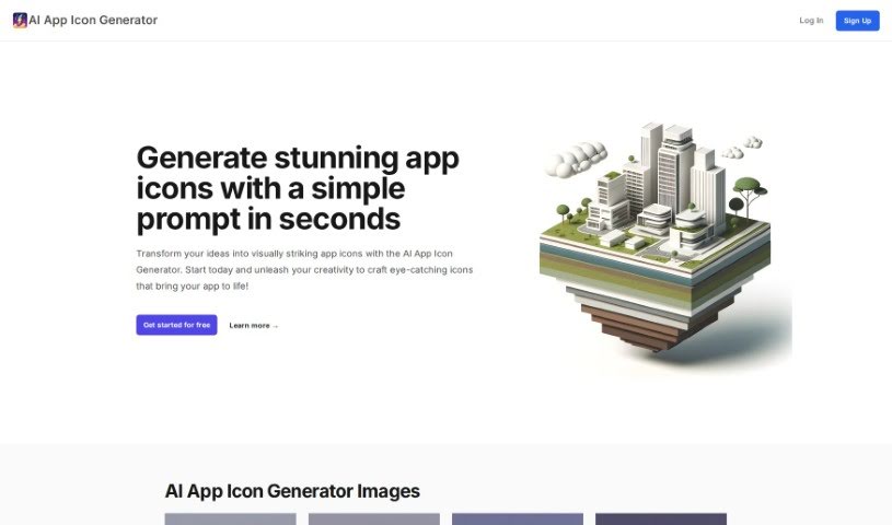 Screenshot of AI App Icon Generator