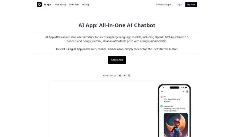 Screenshot of AI App