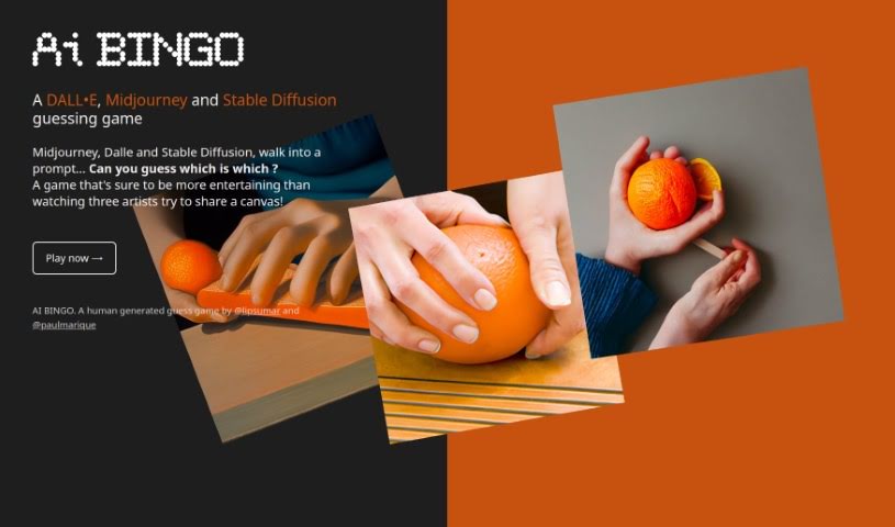 Screenshot of AI Bingo