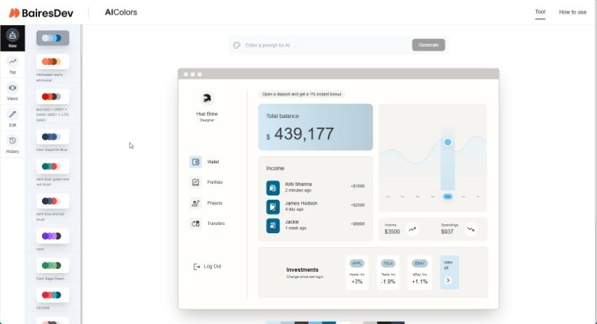 Screenshot of AI Colors