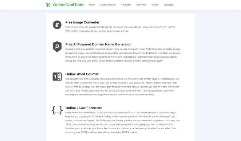Screenshot of AI Domain Name Generator