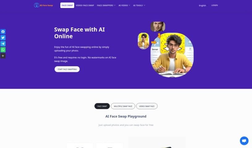 Screenshot of AI Face Swap