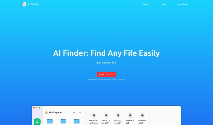 Screenshot of AI Finder
