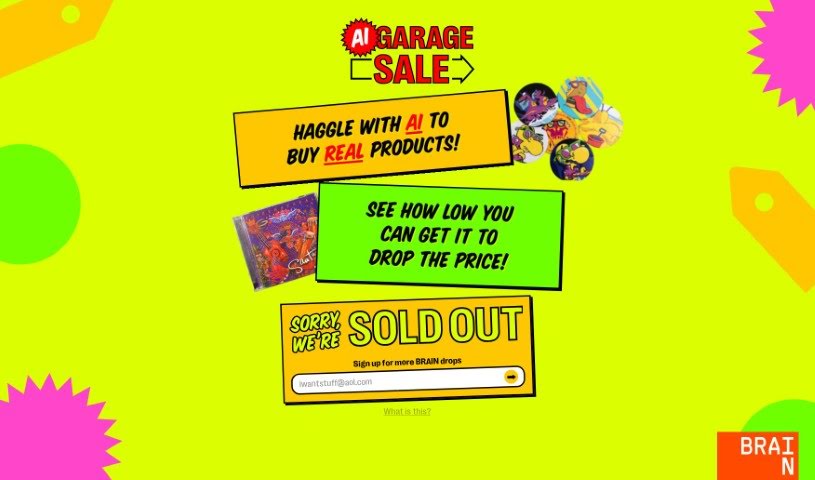 Screenshot of AI Garage Sale