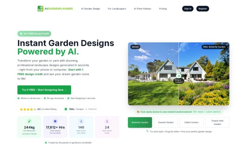 Screenshot of AI Garden Planner