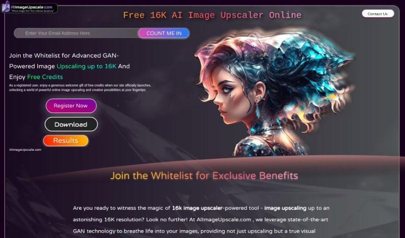 Screenshot of AI Image Upscale