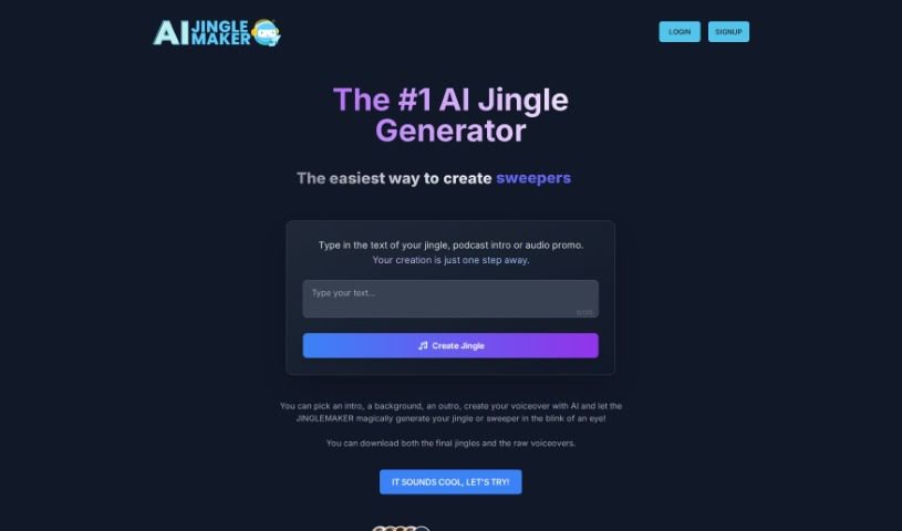Screenshot of AI Jingle Maker