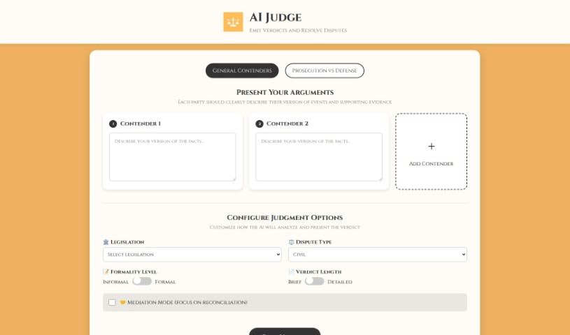 Screenshot of AI Judge