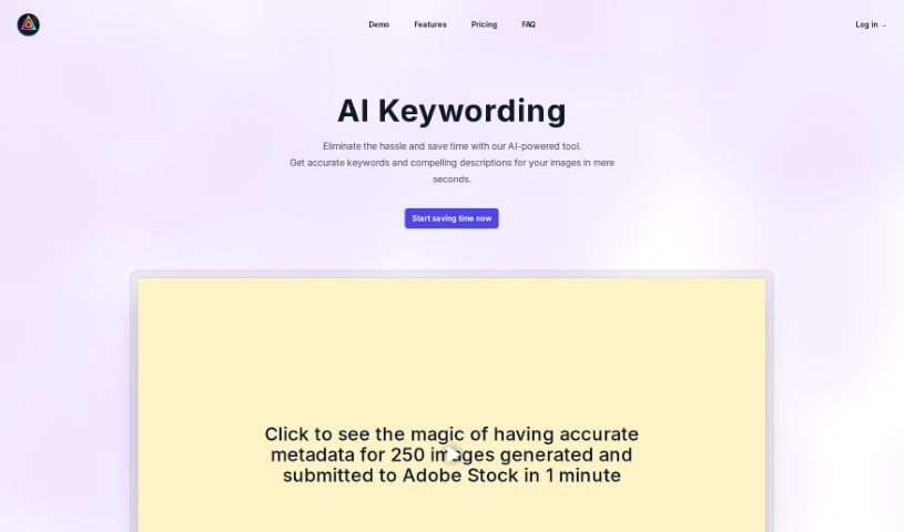 Screenshot of AI Keywording