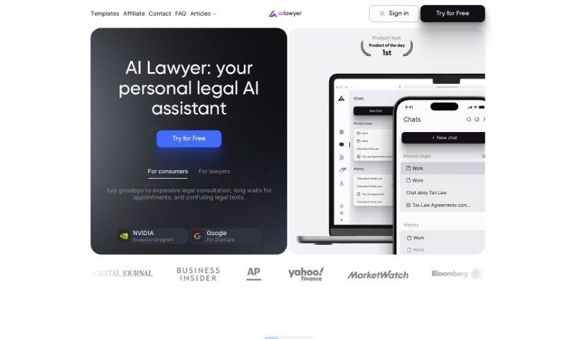 Screenshot of AI Lawyer