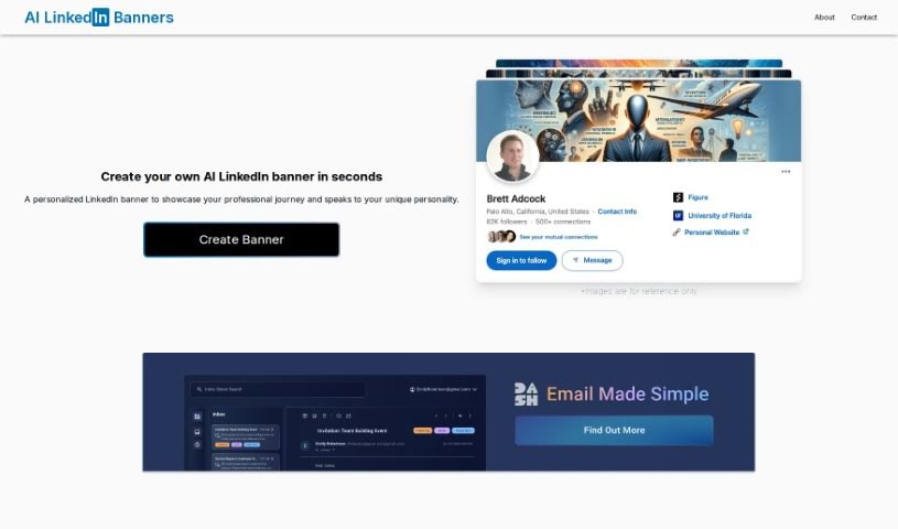 Screenshot of AI Linkedin Banners