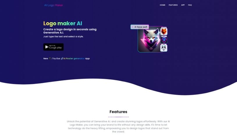 Screenshot of AI Logo Maker