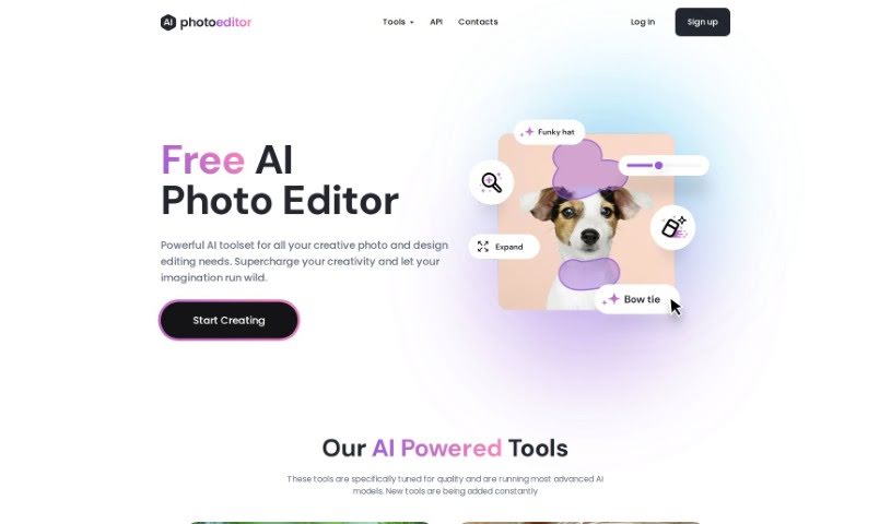 Screenshot of AI Photo Editor