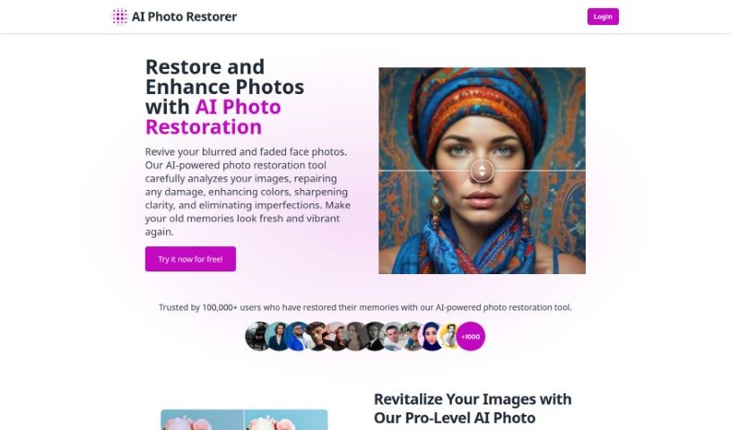 Screenshot of AI Photo Restorer