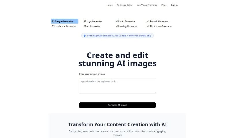 Screenshot of AI Prompt Generator