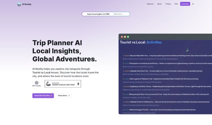 Screenshot of AI Reelity