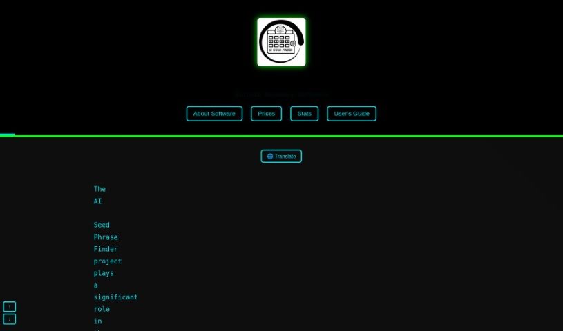 Screenshot of AI Seed Finder