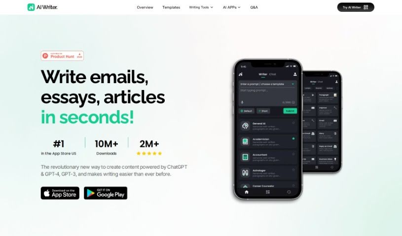 Screenshot of AI Writer: Essay Email Writing(App)