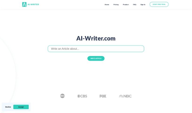 Screenshot of Ai-Writer