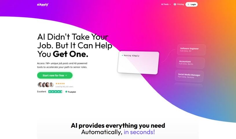 Screenshot of AIApply