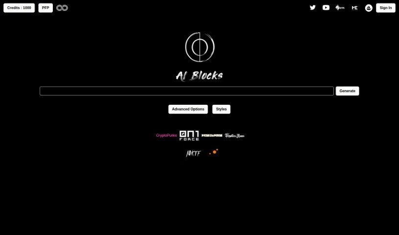 Screenshot of AiBlocks