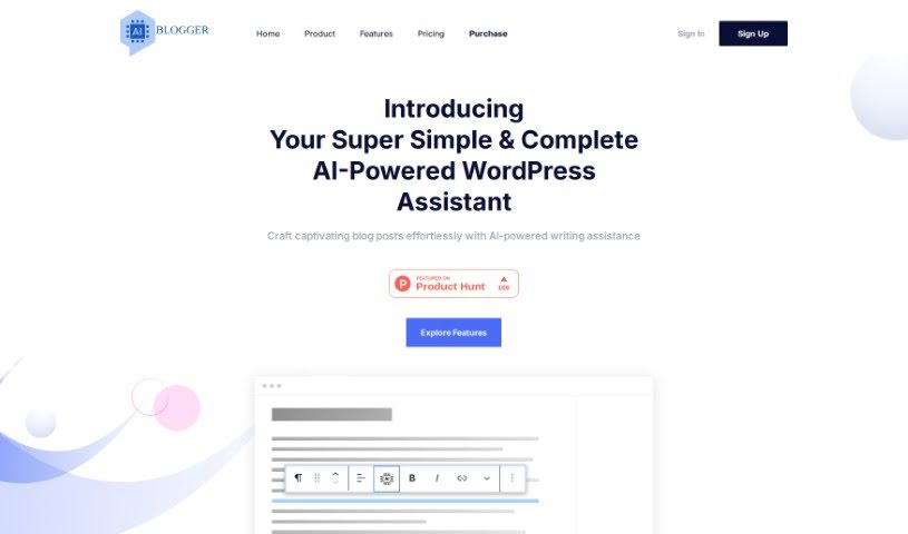 Screenshot of Aiblogger