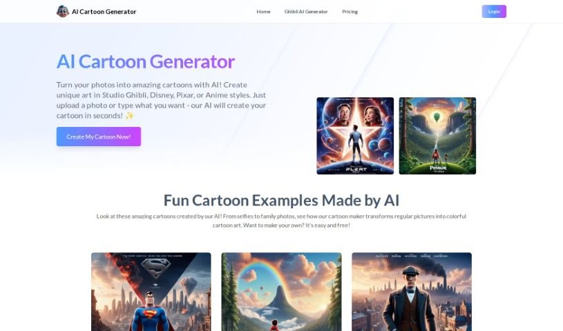 Screenshot of Aicartoongenerator