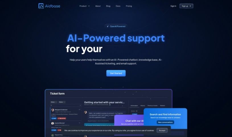 Screenshot of Aidbase
