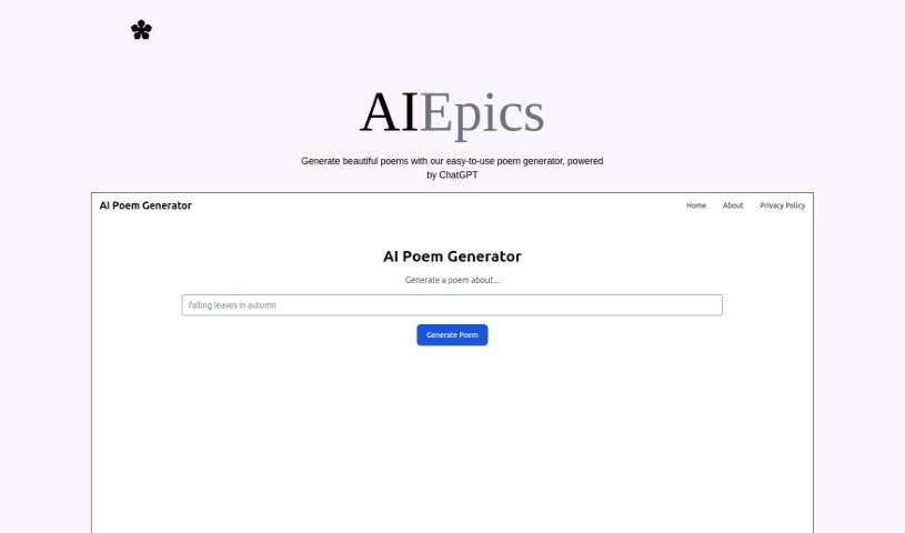 Screenshot of AIEpics