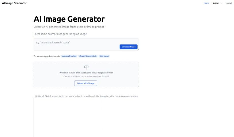 Screenshot of AI Image Generator