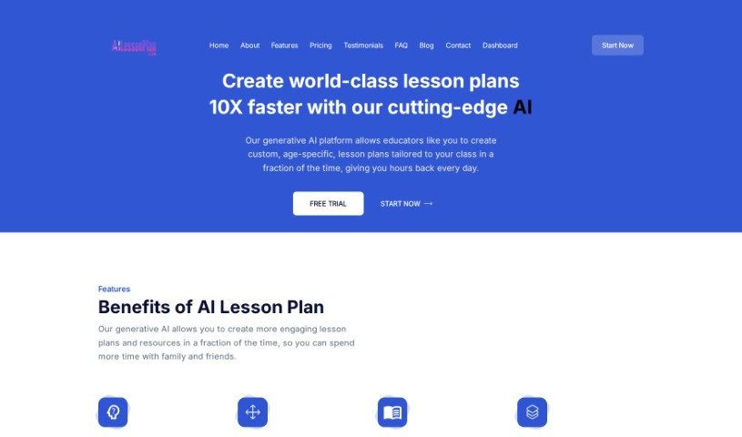 Screenshot of AILessonPlan