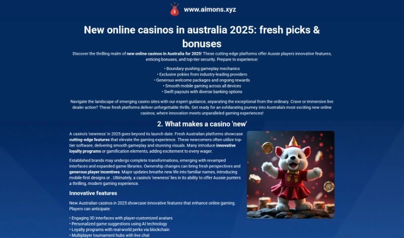 Screenshot of Aimons.xyz