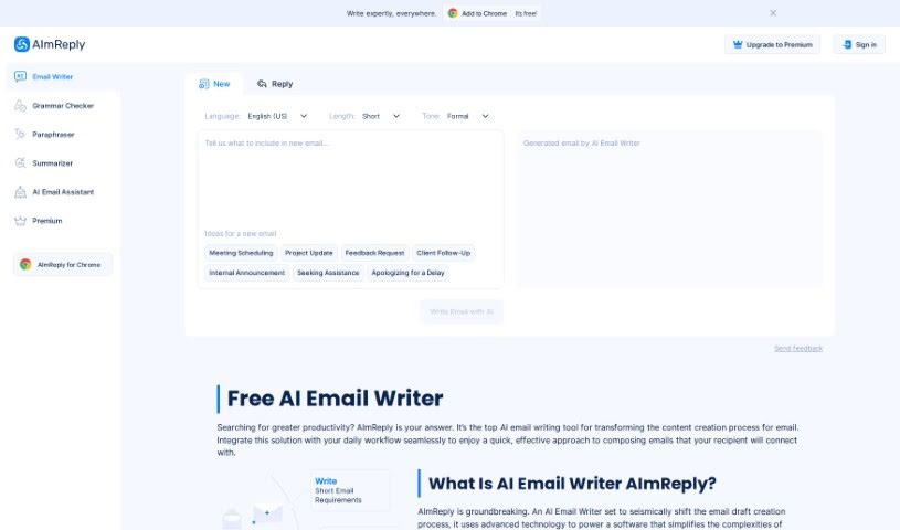 Screenshot of AImReply