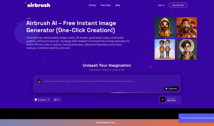 Screenshot of Airbrush AI