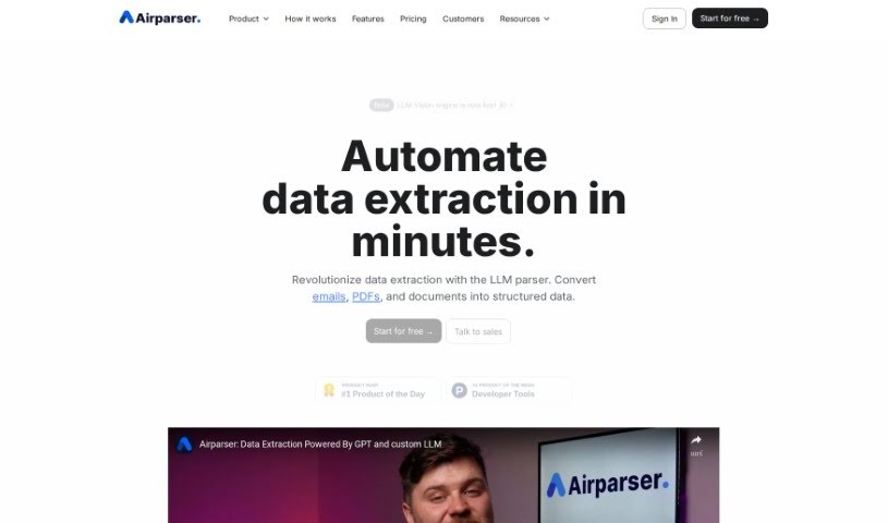 Screenshot of Airparser