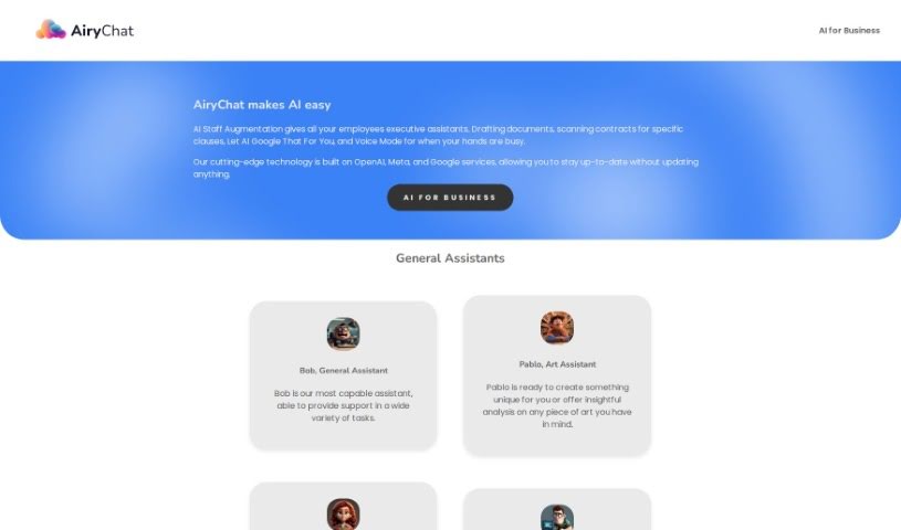 Screenshot of AiryChat